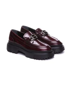 Hogan H629 Burgundy Loafers -Urban Shoes World 0280813eb13b116ab993533d5c960cc3