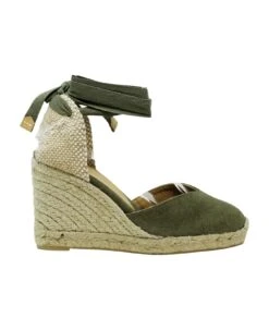 Castañer Castaner Canvas Chiara Olive Sandals Espadrilles