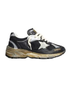 Golden Goose Running Sneakers In Black Synthetic Fibers