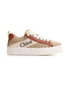 Chloé Lauren Sneaker In Canvas And Leather