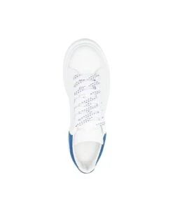Alexander McQueen White Oversized Sneakers With Avio Blue Suede Spoiler -Urban Shoes World 0a642441f95780e748d84df6b5f03329