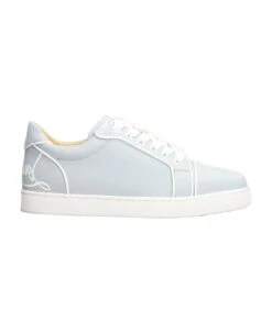 Christian Louboutin Fun Vieira Orlato Sneakers In Cyan Leather