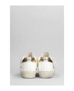 Golden Goose Hi Star Sneakers In White Leather -Urban Shoes World 103a28e46561926f587636e20cb5a7a1