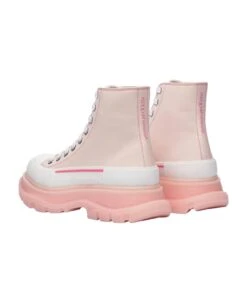 Alexander McQueen Leather Hight-top Sneakers -Urban Shoes World 11eb4ae86901c6074713d9049c7e124d