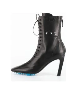 Off-White Leather Ankle Boots Black