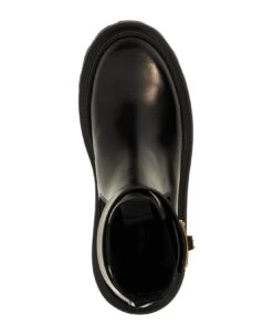 Dolce & Gabbana Logo Strap Leather Ankle Boots -Urban Shoes World 126d92c48b5cc4976694d6ac78010671