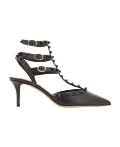 Valentino Garavani Rockstud Ankle Strap Pumps