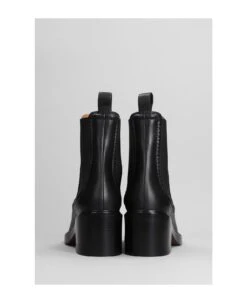 Chloé Mallo Ankle Boots In Black Leather -Urban Shoes World 1ca20cd4310a5f177f245d3f0e5f57a6