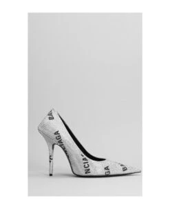 Balenciaga Pump H100 Pumps In Silver Leather