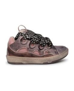 Lanvin Rose Leather Sneakers