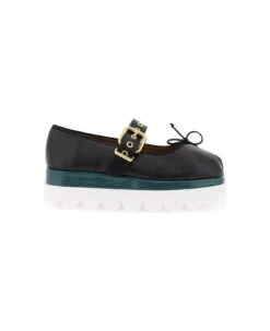 Marni Nappa Leather Mary Jane With Notched Sole
