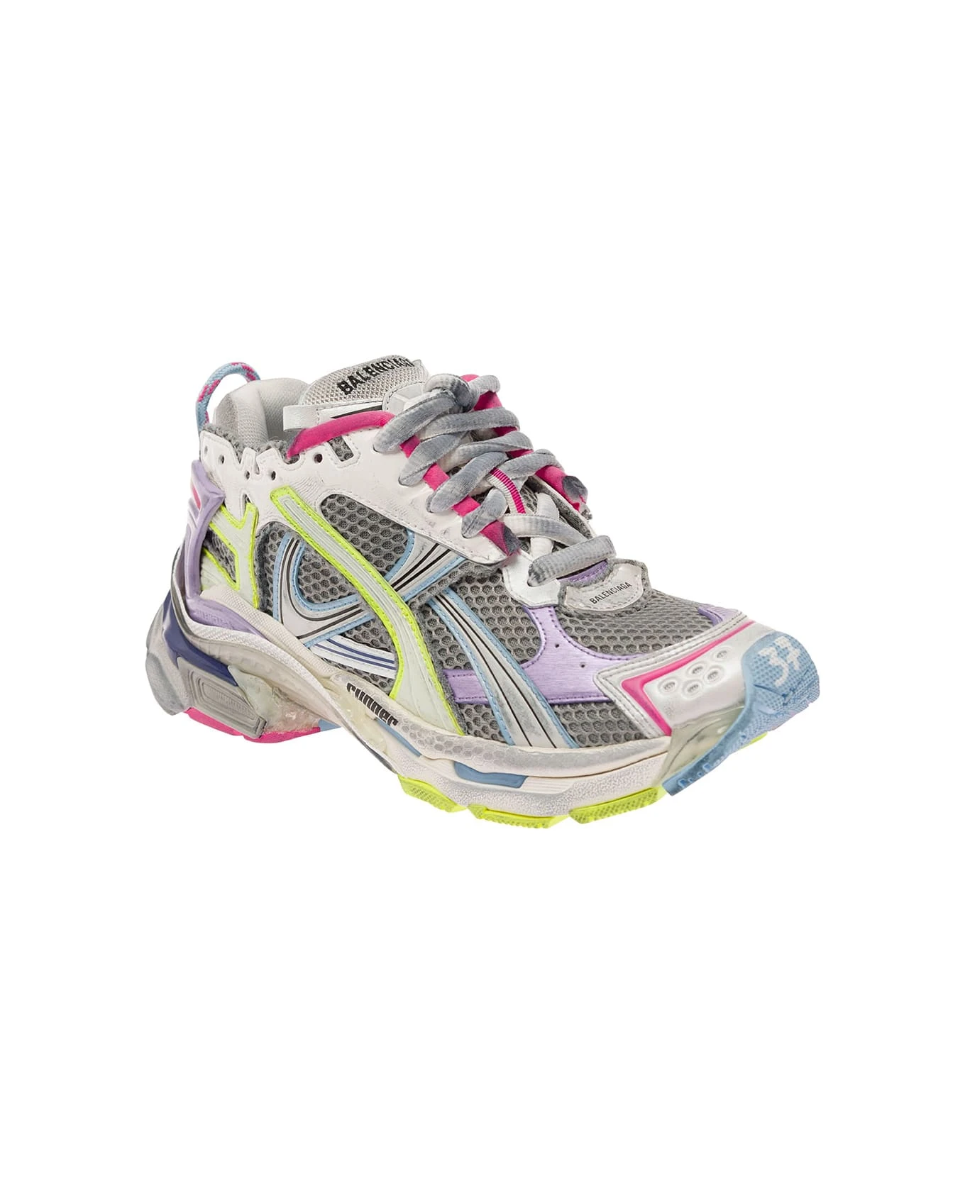 Balenciaga 'runner' Multicolor Sneakers With Mesh Details In A Mix Of Materials Woman 2 Balenciaga 'runner' Multicolor Sneakers With Mesh Details In A Mix Of Materials Woman - Image 2
