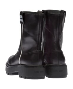 Miu Miu Leather Logo Boots -Urban Shoes World 25d8a55601b3d97ca2e6fc0f626bb09d