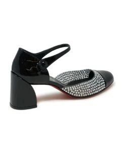 Christian Louboutin Black Patent Miss Mj Strass 55 Pumps -Urban Shoes World 28017e8beab7cdf4fe7e65cefa21c00d