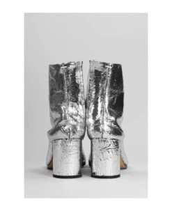 Maison Margiela Tabi High Heels Ankle Boots In Silver Leather -Urban Shoes World 281eaea01051ce79850bd4bd9233846e