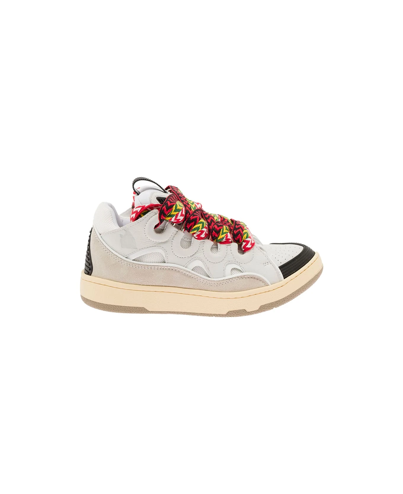 'curb' Sneaker In Leather Multicolor Woman Lanvin 1 'curb' Sneaker In Leather Multicolor Woman Lanvin