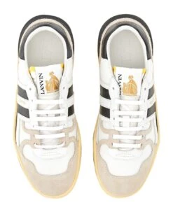 Lanvin Mesh, Suede And Nappa Leather Sneaker -Urban Shoes World 2974585fb978c374580acb487b0178af