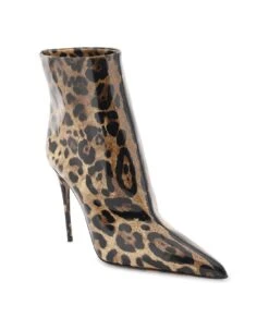 Dolce & Gabbana Glossy Leather Ankle Boots -Urban Shoes World 29e7f14b93678cf4aae57ba98f684092