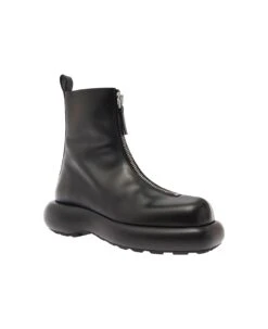 Jil Sander Strong Form Semi-shiny Calf Leather Trunk Ankle Boot -Urban Shoes World 2b3db4bcce61c81959a83fc343d9e642