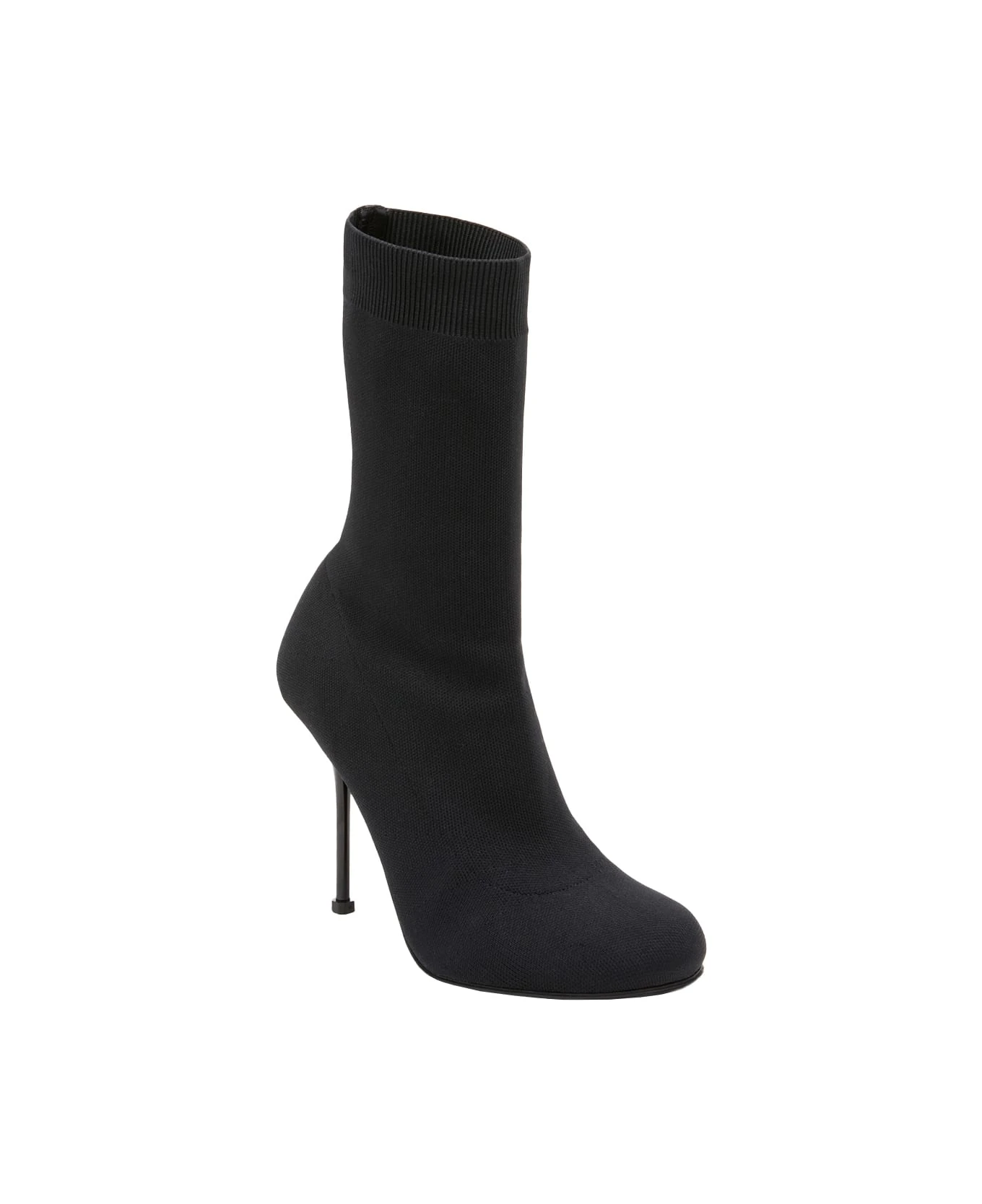 Alexander McQueen Black Knitted Ankle Boots 2 Alexander McQueen Black Knitted Ankle Boots - Image 2