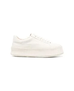 Jil Sander Soft Nappa Low Laced Sneakers