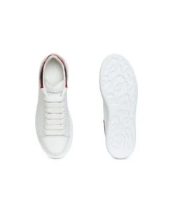 Alexander McQueen White Oversized Sneakers With Scottish Red Spoiler -Urban Shoes World 3b29f6963d00a53ef5b55d9c29f4bb7d