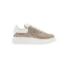 Alexander McQueen Gold-tone 'larry' Sneakers With Glitter Detailing In Polyester Woman