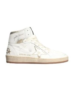Golden Goose Sky Star Sneakers In White Leather