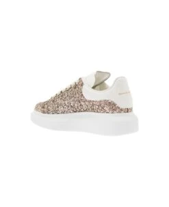 Alexander McQueen Gold-tone 'larry' Sneakers With Glitter Detailing In Polyester Woman 6 Alexander McQueen Gold-tone 'larry' Sneakers With Glitter Detailing In Polyester Woman -Urban Shoes World 408e740e0f0b1546124a1ad924c16255