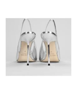 Paris Texas Lidia Pumps In Silver Leather -Urban Shoes World 415b7f37af454e7e373765d049d0da5d