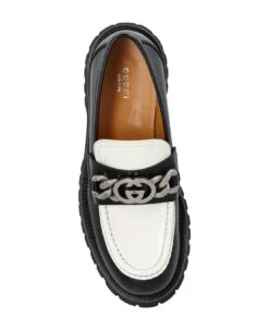 Gucci Gg Plaque Contrasting Loafers -Urban Shoes World 42d346951accdd139b2e2f186dc9a20f