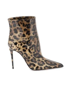 Dolce & Gabbana Glossy Leather Ankle Boots