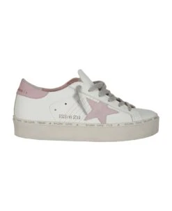 Golden Goose Hi Star Leather Upper And Heel Suede Star