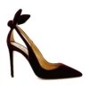 Aquazzura Burgundy Velvet Bow Tie Pump 105