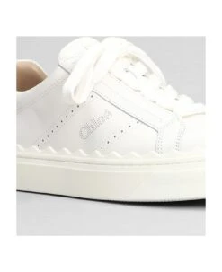 Chloé Lauren Sneakers In White Leather -Urban Shoes World 516094d029cee8a899485c30c059127b
