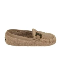 Tod's Logo Plaque Textured Loafers