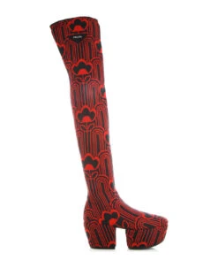 Prada Jaquard Embroidered Boots