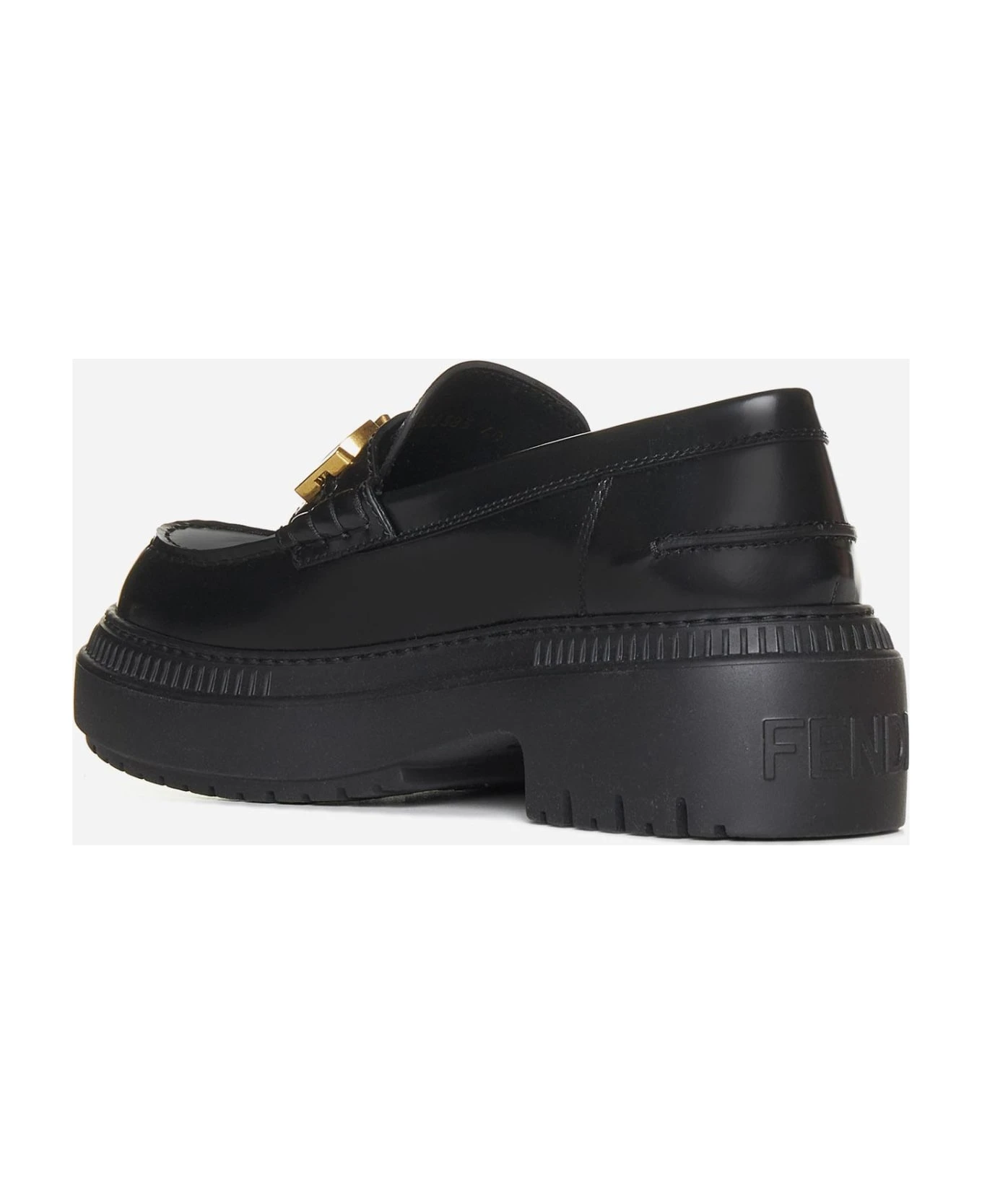 FENDI Logo-plaque Leather Loafers 3 FENDI Logo-plaque Leather Loafers - Image 3