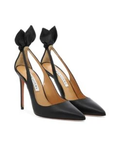 Aquazzura Pointed Toe Bow Tie Pumps -Urban Shoes World 595a5d444a3b54e7ac7a4fa7f6cc238b