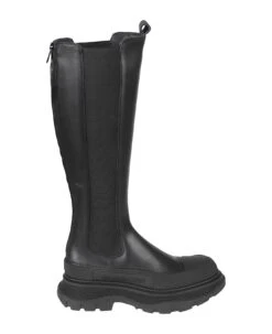 Alexander McQueen Elastic Side Zipped Boots