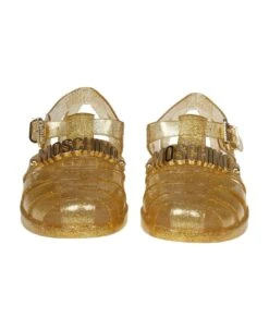 Jelly Sandal In Gold Color Pvc Moschino
