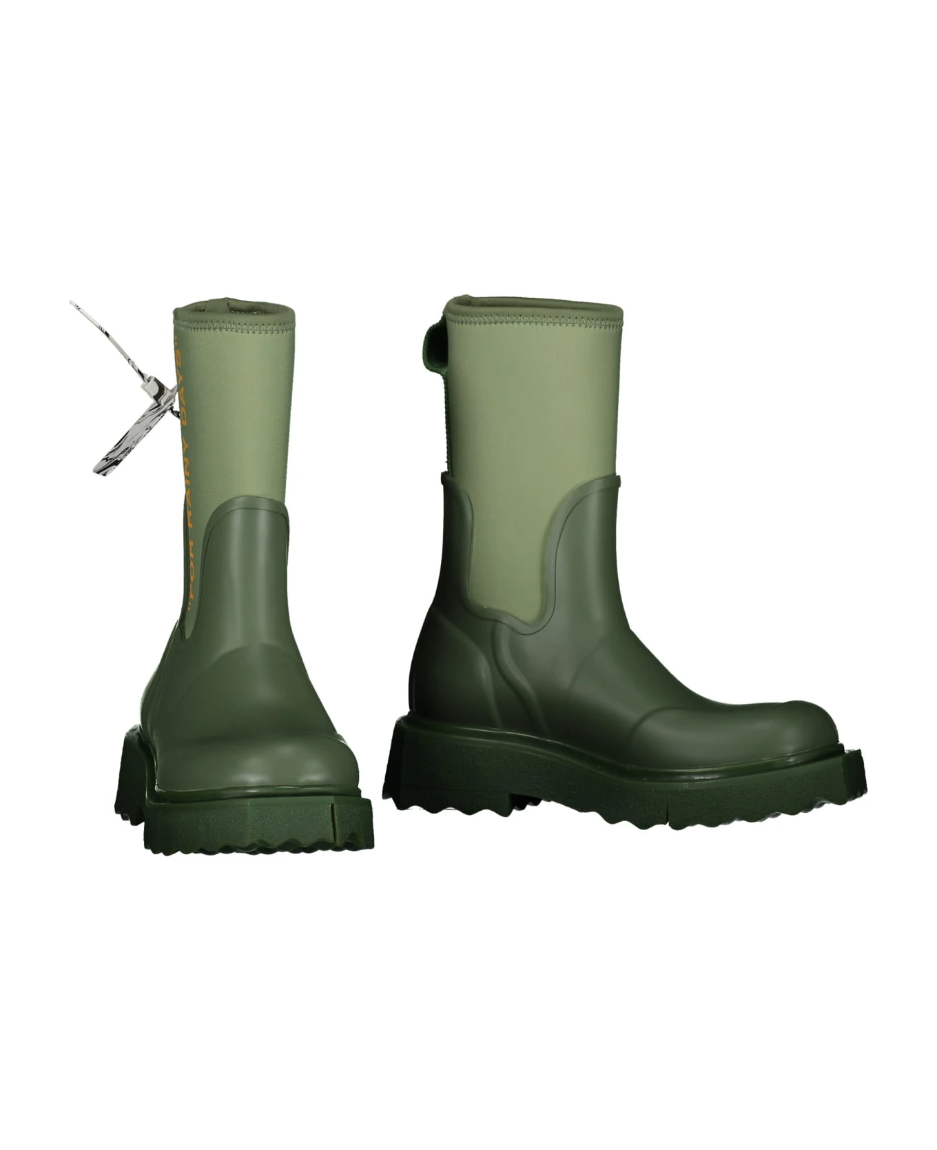 Off-White Rubber And Neoprene Rain Boots 2 Off-White Rubber And Neoprene Rain Boots - Image 2