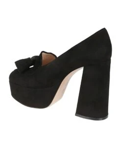 Block Heel Bow Pumps -Urban Shoes World 5e8b230bc42bb447e6efcdea18a55456