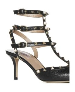 Valentino Garavani Ankle Strap Rockstud T. 65 Vitello St.alce/vitello/platinum Studs -Urban Shoes World 60f7578c8c75342cf2ceae1403d4589a