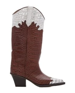 Paris Texas 60mm Ricky Embossed Croco Cowboy Boots