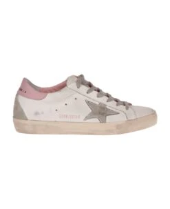 Golden Goose Super-star Leather Upper And Heel Suede Star And S