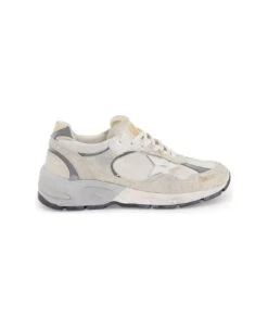 Golden Goose 'dad-star' Sneakers In Mesh And Suede Leather