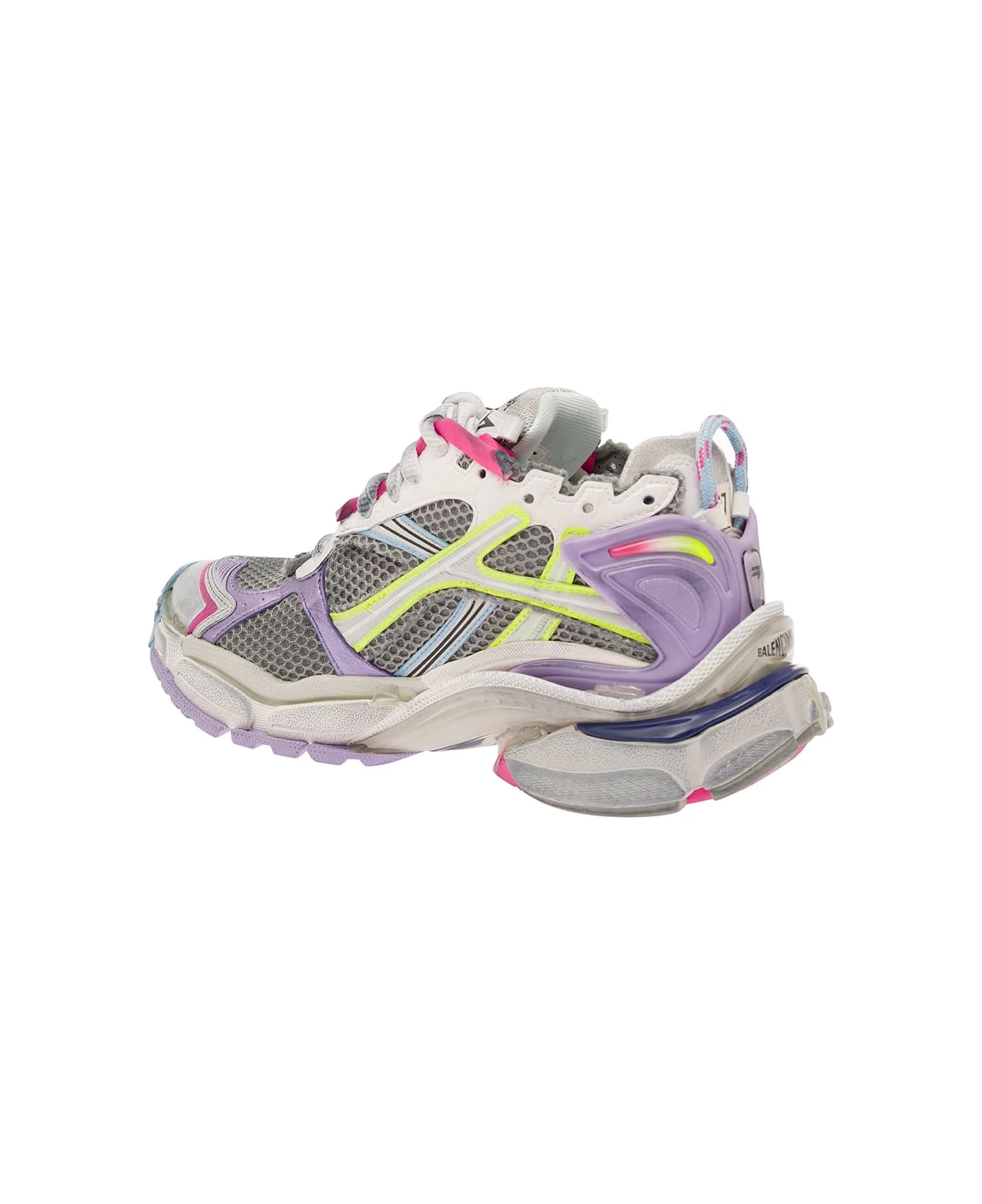 Balenciaga 'runner' Multicolor Sneakers With Mesh Details In A Mix Of Materials Woman 3 Balenciaga 'runner' Multicolor Sneakers With Mesh Details In A Mix Of Materials Woman - Image 3