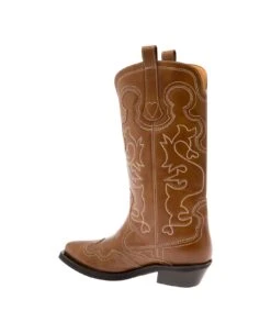 Ganni Brown Western Boots With All-over Embroidery In Leather Woman 6 Ganni Brown Western Boots With All-over Embroidery In Leather Woman -Urban Shoes World 6d0b7ab372cd7ec230de9040a93ab9e1