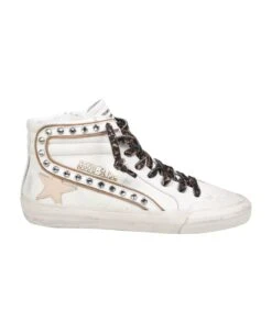 Golden Goose Slide Slide Penstar Sneakers In White Leather